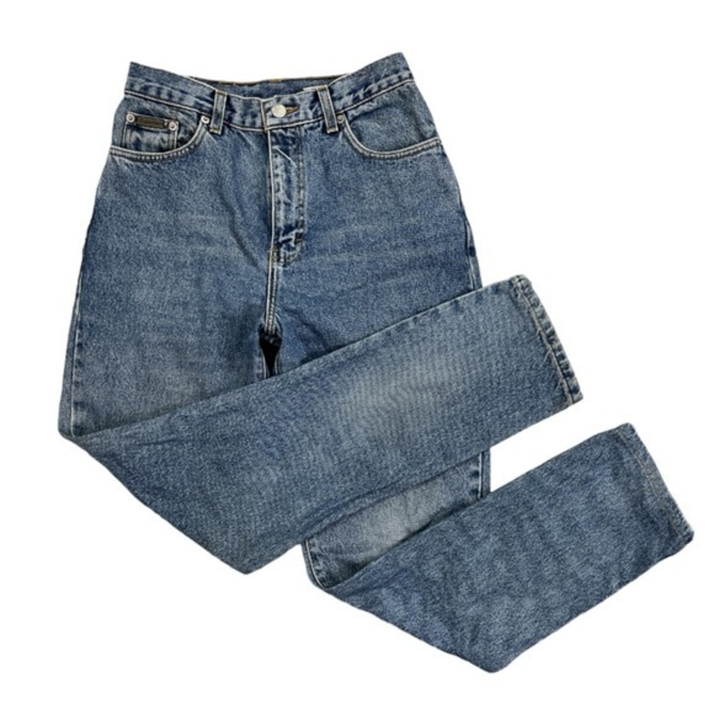 Vintage 90s Calvin Klein High Rise Mom Jeans size 6 in Double Stonewash